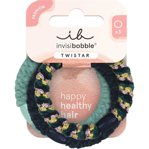 invisibobble TWISTAR Hair Spiral Blue Balance (3 pieces)