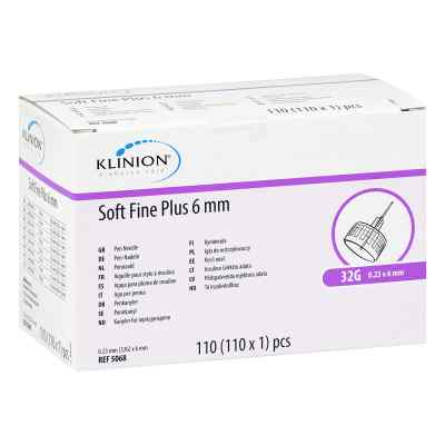 Klinion Soft fine plus aiguilles pour stylo 6mm 32 G (110 pièces)