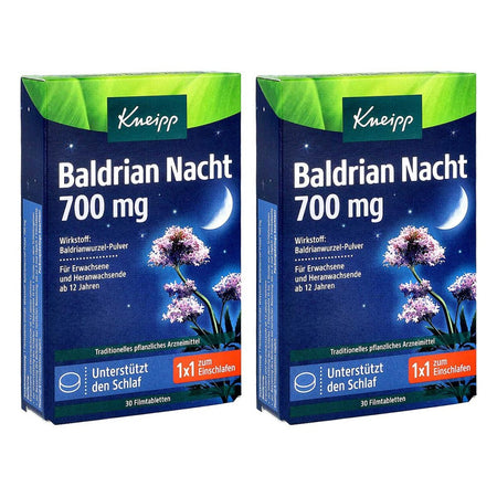 Kneipp Valériane Nuit 700 mg comprimés pelliculés (2 x 30)