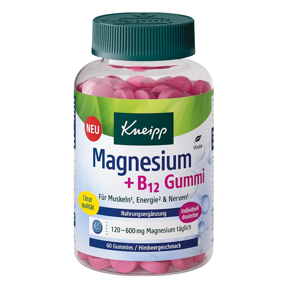 Kneipp Magnesium+b12 Gommes framboise (60 pièces)