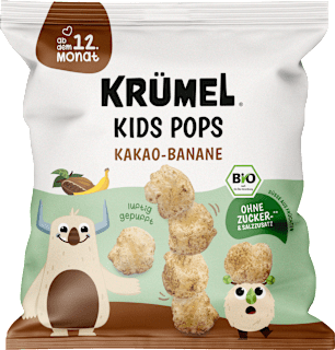 KRÜMEL Snack pour enfants Popcorn cacao-banane dès le 12e mois (20 g)