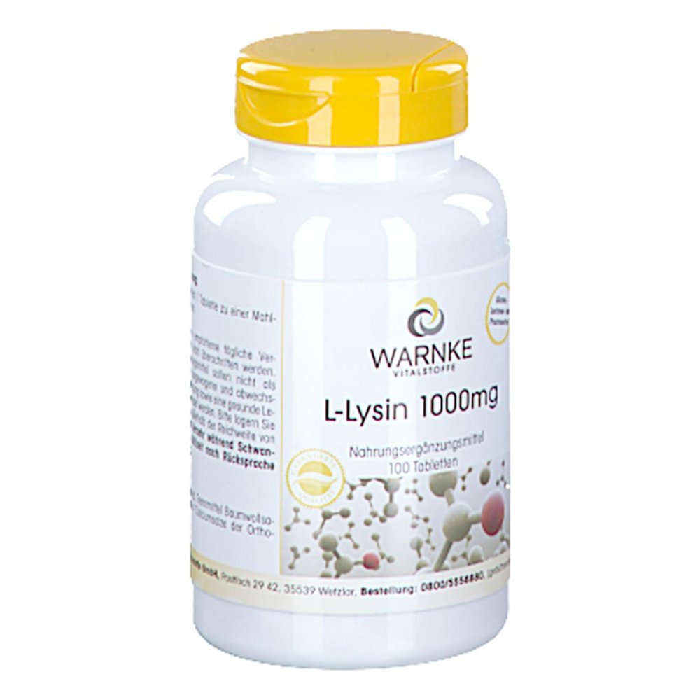L-lysine 1000 mg comprimés (100 pièces)