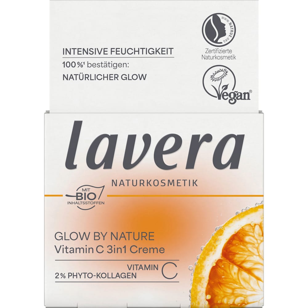 lavera NATURKOSMETIK Glow By Nature Vitamin C crème visage 3en1 (50 ml)