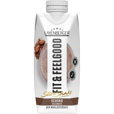Layenberger Fit+Feelgood Shake diététique, Slim Shake chocolat, prêt à boire (330 ml)