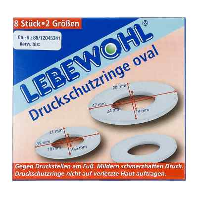 Lebewohl Anneaux de protection contre la pression ovales (8 pièces)