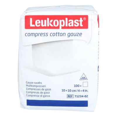 Leukoplast Compresse en gaze de coton 10 x 10 cm non stérile 8 plis (100 pièces)
