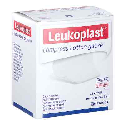 Leukoplast compresse de gaze en coton 10x10 cm 12 plis (25x2 pièces)