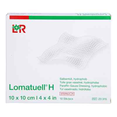 Lomatuell H tulle gras 10x10 cm stérile (10 pièces)