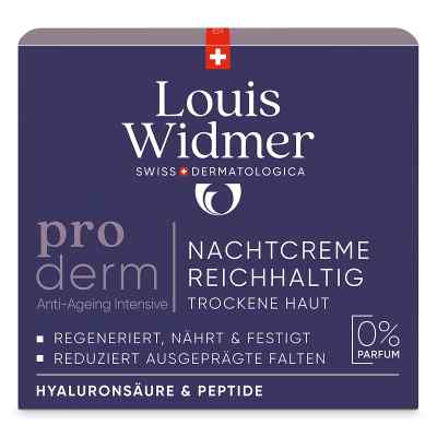 Louis Widmer proderm crème de nuit riche non parfumée (50 ml)