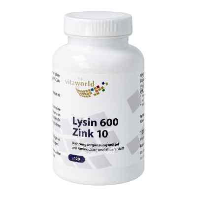 Vita World Lysine 600 mg plus Zinc 10 mg gélules (120 pièces)