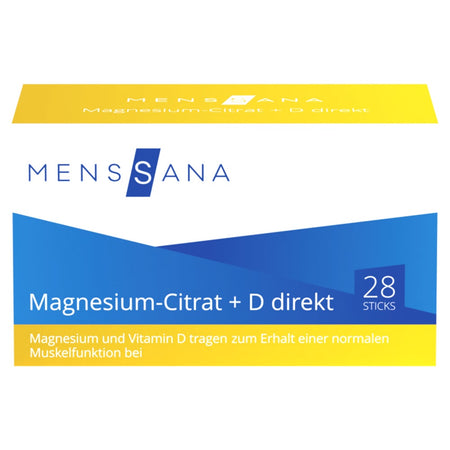 MensSana citrate de magnésium + D Direkt poudre (28 sticks)