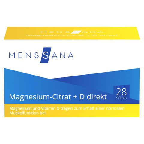 MensSana citrate de magnésium + D Direkt poudre (28 sticks)