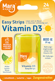 Mara Easy Strips Vitamin D3 bandelettes linguales (24 pièces)