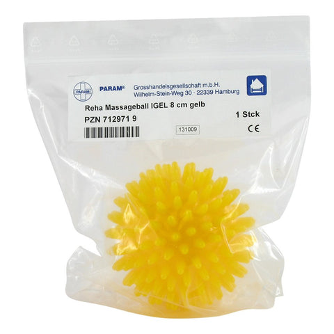 Param Hedgehog massage ball 8 cm yellow (1 piece)