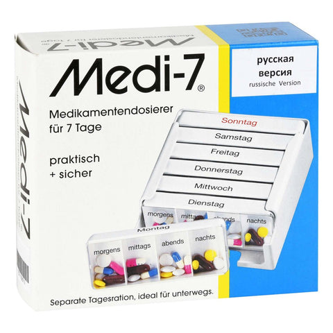 Medi 7 distributeur de médicaments pour 7 jours blanc version russe (1 pièce)