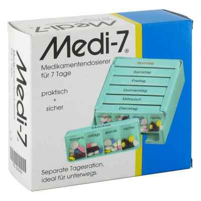 Medi-7 7-day medication dispenser, turquoise (1 unit)