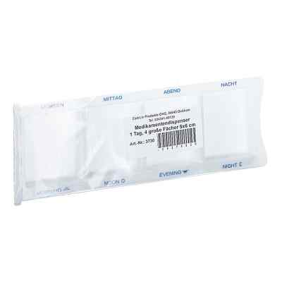 Careliv Distributeur de médicaments 1 jour 4 grandes cases 5x6cm (1 pièce)