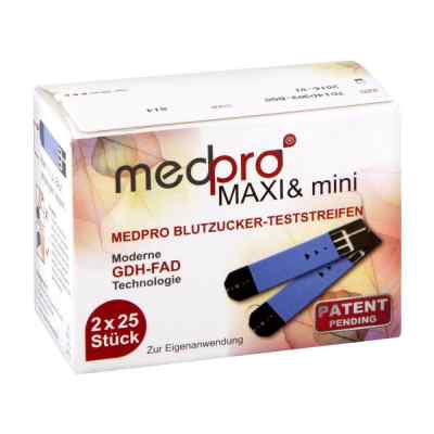 Medpro Maxi & Mini bandelettes de test de glycémie single (2x25 pièces)