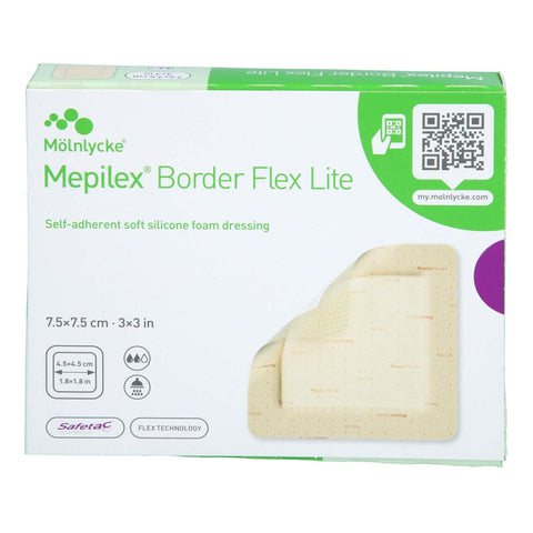 Mepilex Border Flex Lite pansement en mousse 7,5x7,5 cm (5 pièces)