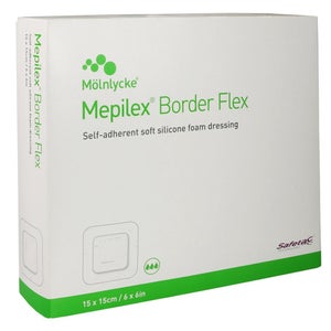 Mepilex Border Flex Pansement en mousse adhésif 15x1 (10 pièces)