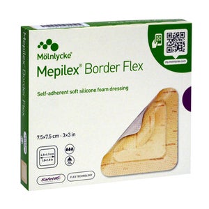 Acti Medi Mepilex Border Flex pansement en mousse adhésif 7,5x7,5 cm (5 pièces)