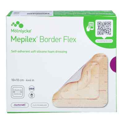Mepilex Border Flex pansement en mousse adhésif 10x10 cm (10 pièces)