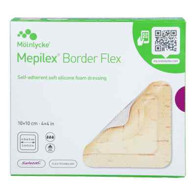 Mepilex Border Flex pansement en mousse adhésif 10x10 cm (5 pièces)