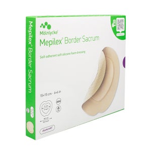Mepilex Border Sacrum pansement en mousse 15x15 cm (5 pièces)