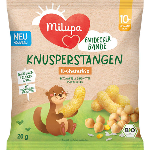 Milupa Babysnack bâtonnets croustillants aux pois chiches dès 10+ mois (20 g)