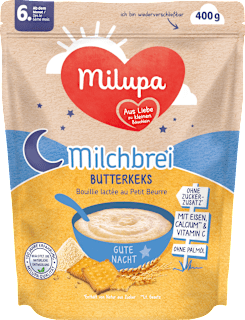 Milupa bouillie de lait biscuit au beurre Bonne nuit, dès 6 mois (400 g)