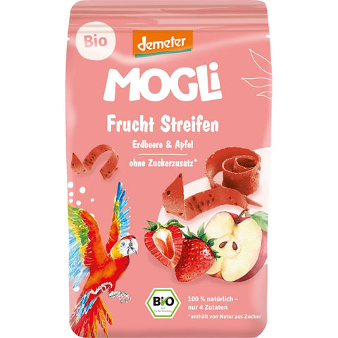 MOGLi strawberry and apple fruit strips (25 g)