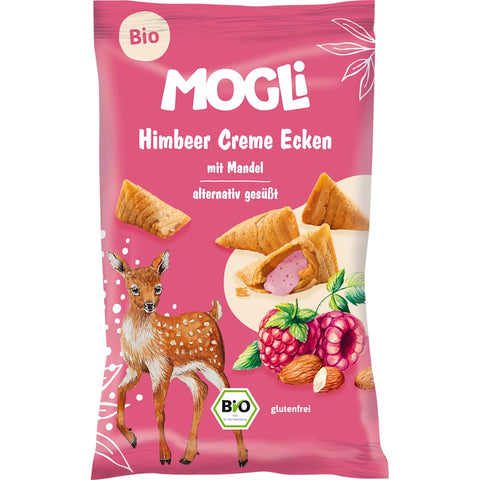 MOGLi Biscuits pour enfants aux coins crème framboise dès 3 ans (30 g)