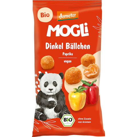 MOGLi Snack pour enfants boulettes d'épeautre paprika, dès 3 ans (40 g)