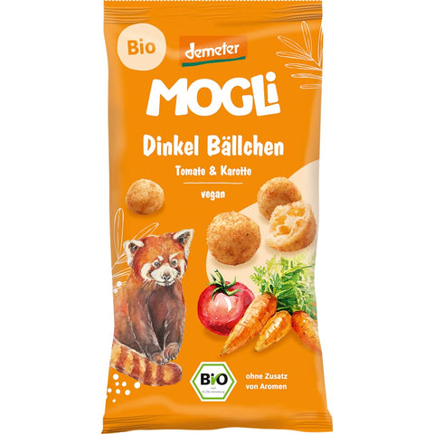 MOGLi Children's Snack Tomato and Carrot Spelt Balls from 3 years (40 g)