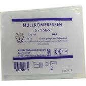 KERMA Verbandstoff GmbH compresses de gaze 10x10 cm stériles 12 plis coton (5x2 pièces)