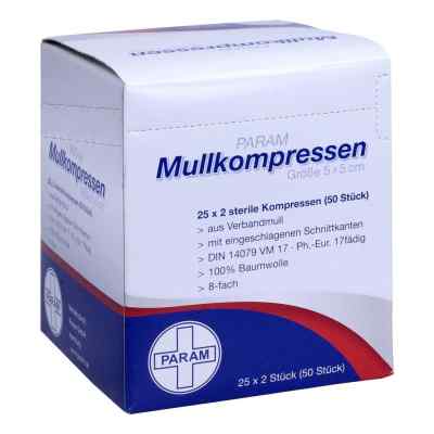 Param GmbH Compresses de gaze 5x5 cm 8 plis stériles (25x2 pièces)