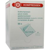 NOBAMED Paul Danz AG Compresses de gaze stériles 8 plis 7,5x7,5 cm (50x2 pièces)
