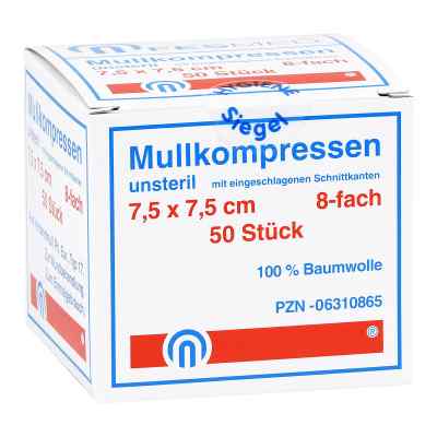 FESMED compresses de gaze ES 7,5x7,5 cm non stérile 8 plis (50 pièces)