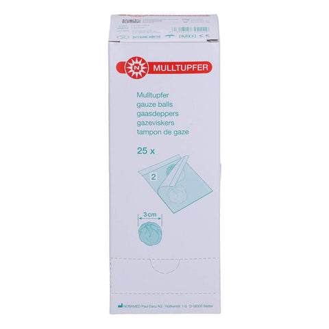 NOBAMED Tampons de gaze stériles diamètre 3,0 cm (25x2 pièces)