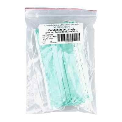 Careliv Produkte masque chirurgical avec élastique et pince-nez vert (10 pièces)