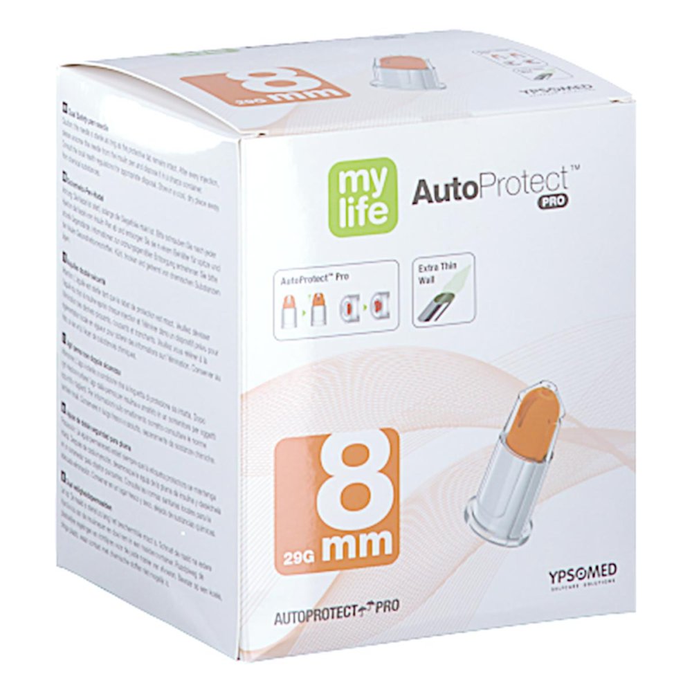 Mylife Autoprotect Pro aiguilles de stylo de sécurité 8 mm 29 G (100 pièces)