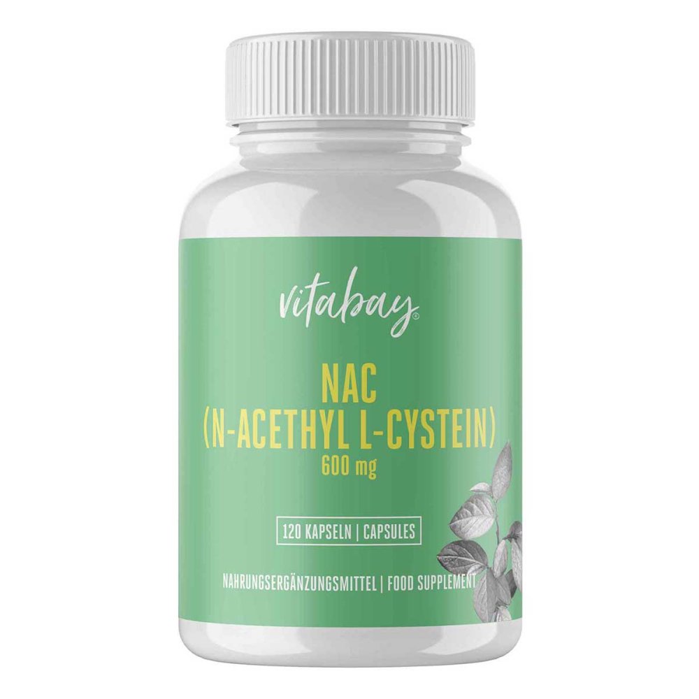 Vitabay NAC 600 mg N-acétyl L-cystéine gélules végétaliennes (120 pièces)