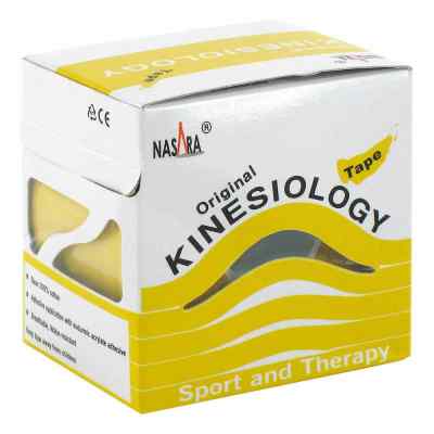 Jovita Pharma Nasara Kinesio Tape 5 cm x 5 m jaune avec boîte de distribution (1 pièce)