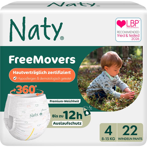 Naty Baby Pants Size 4 (8-15 kg), 22 count