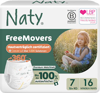 Naty FreeMovers culottes bébé taille 7 (16+ kg), 16 pièces