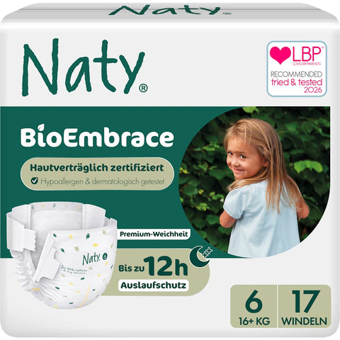 Naty BioEmbrace couches taille 6 (16+ kg), 17 pièces