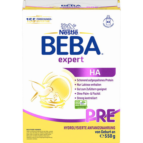 Nestlé BEBA Expert HA Pre lait infantile dès la naissance (550 g)