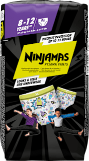Ninjamas girls' pajama pants, ages 8-12 (9 count)