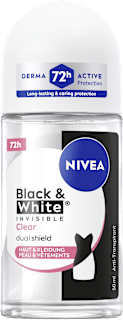 NIVEA Antitranspirant déodorant roll-on Black & White Invisible Clear (50 ml)