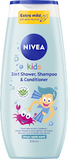 NIVEA Enfants Gel douche, shampooing & après-shampoing 3-en-1 parfum pomme (250 ml)